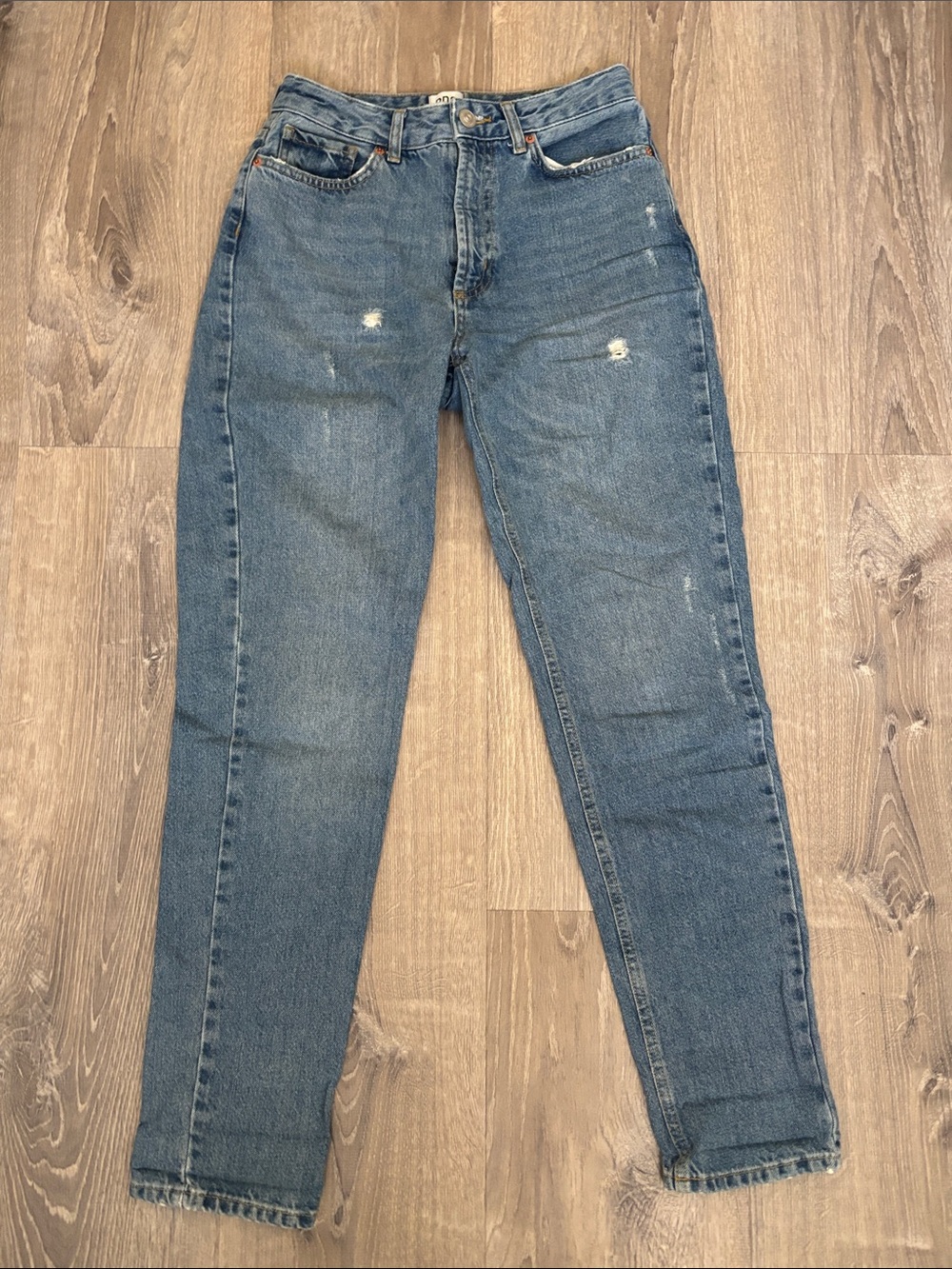BDG High-Rise Distressed Medium Blue Jeans